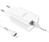 HOCO (6931474745033) N14 1USB 3.0A PD 20W LIGHTING TYPE-C 1м белый