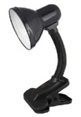 ULTRAFLASH UF-320P C02 черный (Светильник настольный с прищепкой 230В, 60Вт, E27, ЛОН)