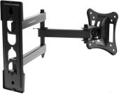 Кронштейн для телевизора Ultramounts UM895 черный 13"-27" макс.15кг поворотно-выдвижной и наклонный