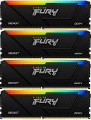 Память DDR4 4x8GB 3200MHz Kingston KF432C16BB2AK4/32 Fury Beast RGB RTL Gaming PC4-25600 CL16 DIMM 288-pin 1.35В dual rank с радиатором Ret