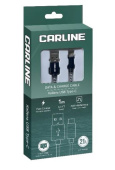 CARLINE CAB01121 кабель USB-Type C 2.1А 1 метр тканевая оплетка