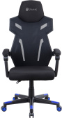 Кресло игровое Оклик 111G черный/синий сиденье черный сетка/ткань с подголов. крестов. пластик черный