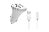 Автомобильное З/У More Choice AC22i 2.4A Apple Lightning белый
