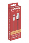 EXPLOYD EX-K-781 Кабель USB - microUSB 1М 2.1A Magnetic Classic круглый серебро