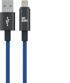 AKSBERRY (6900295520013) X163 Nylon silk USB-A ? Lightning, синий