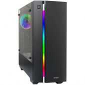 EXEGATE Miditower EVO-9201-RGB (ATX, без БП, окно, 2*USB+1*USB3.0, HD аудио, черный с RGB) EX283741RUS