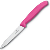 Нож кухонный Victorinox Swiss Classic (6.7706.L115) стальной для овощей лезв.100мм прямая заточка розовый