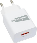 MORE CHOICE (4627151195285) NC52QCm СЗУ 1USB 3.0A QC3.0 для micro USB быстрая зарядка White