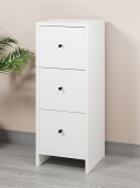 МЕБЕЛЬ-КОМПЛЕКС КВАДРО Комод 3Я-300 Белый/МК (1 кор.)
