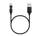 MAXVI MC-19M черный, USB-A - microUSB, 2.4A, LED