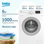 Стиральная машина Beko WSDN63512ZSW белый