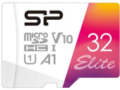 Карта памяти microSDHC 32Gb Class10 Silicon Power SP032GbSTHBV1V20SP Elite + adapter