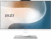 Моноблок MSI Modern AM242P 1M-1020XRU 23.8" Full HD Core 7 150U (1.8) 16Gb SSD512Gb Graphics noOS GbitEth WiFi BT 120W клавиатура мышь Cam белый 1920x1080