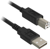 DEFENDER (87011) USB кабель USB 2.0 AM-BM 30AWG, никель, 1.8 м
