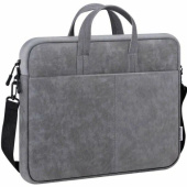 Сумка для ноутбука 15.6" Defender Solid PU искусственная кожа/полиэстр серый