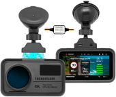 Видеорегистратор с радар-детектором TrendVision Hybrid Signature Real 4K Max GPS ГЛОНАСС черный 170° 3840x2160 WiFi