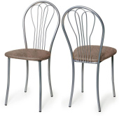 БИТЕЛ СТУЛ РОМАШКА (серебро, ВЕЛЮР КОНЬЯК)