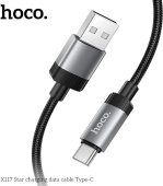 HOCO (6942007652568) X117a ,для Type-C, 1 м, Black
