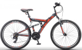 STELS Focus V 26" 18-sp V030" LU083838" LU086305" 18" Оранжевый/чёрный