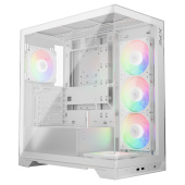 Корпус XPG INVADER X WHITE (INVADERXMT-WHCWW) Mid-Tower Gaming ATX PC Case with Panoramic View, Tempered Glass Panels, and RGB Lighting Black