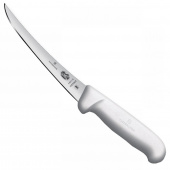 Нож кухонный Victorinox Fibrox (5.6617.15) стальной обвалочный лезв.150мм прямая заточка белый