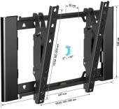 Кронштейн для телевизора Holder T3929-B черный 22"-47" макс.45кг настенный наклон