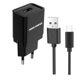 MORE CHOICE (4627151191621) NC33m СЗУ 1USB 1A micro USB Black 1m