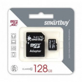 SMARTBUY MicroSDXC 128GB Class10 UHS-I U1 + адаптер