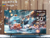 Телевизор HARPER 50Q770TS UHD SMART TV Google Безрамочный
