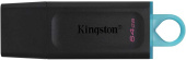 Флеш диск 64Gb Kingston DataTraveler Exodia DTX/64GB USB3.0 черный/голубой