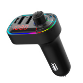 Автомобильный FM-модулятор ACV FMT-128B черный BT 2xUSB Type-C