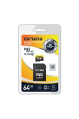 EXPLOYD MicroSDXC 64GB Class10 + адаптер SD (45MB/s)