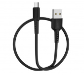 BOROFONE BX16 USB (m)-microUSB (m) 1.0м 2.0A силикон черный