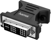 Адаптер видео Hama H-200340 DVI-I (f)/VGA (f) черный (00200340)