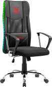 Кресло игровое Defender TOTEM экокожа/сетчатая ткань черный (64335)
