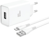 AKSBERRY (6900221580012) T40 1USB 24A + Lightning (белый)