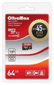 OLTRAMAX 64GB microSDXC Class 10 UHS-1 Elite [OM064GCSDXC10UHS-1-ElU1 w]