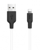 HOCO X21 "Silicone" USB-8 Pin 2A 1M белый/черный