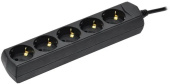 Сетевой удлинитель IEK У05 5роз. 3м черный (WYP10-10-05-03-Z-K02-G)