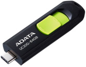 Флеш диск 64Gb A-Data Type-C UC300 ACHO-UC300-64G-RBK/GN USB3.2 черный/зеленый