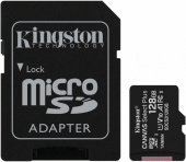 Флеш карта microSDXC 128Gb Class10 Kingston SDCS2/128GB CanvSelect Plus + adapter