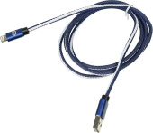 Кабель Digma LIGHT-1.2M-BL USB(m)-Lightning(m) 1.2м синий