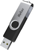 Флеш диск 32Gb Netac U505 NT03U505N-032G-20BK USB2.0 черный/серебристый