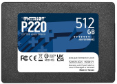 Накопитель SSD Patriot P220 512GB, SATA 2.5", P220S512G25, 550/500, RET