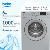 Стиральная машина Beko WSRE6512ZSS