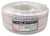 CABLETECH (01-2401-2)SAT 50M+CCS/AL/AL, 75 Ом, 100м., белый