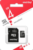 SMARTBUY (SB4GBSDCL10-01) MicroSDHC 4GB Class10 + адаптер