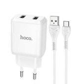 HOCO (6931474740595) N7 2USB 2.1A MICRO USB 1м белый