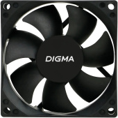 Вентилятор Digma DFAN-80 черный 80x25мм 1800rpm 3-pin 4-pin (Molex)