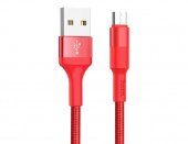 HOCO X26 "Xpress" USB-microUSB 2.4A 1M красный